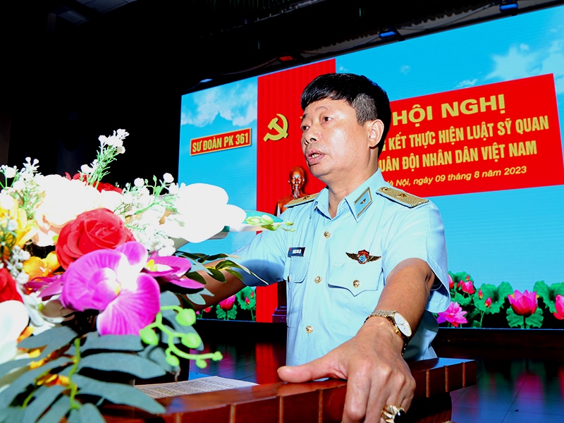 Sư đoàn 361 tổng kết thực hiện Luật Sĩ quan Quân đội nhân dân Việt Nam