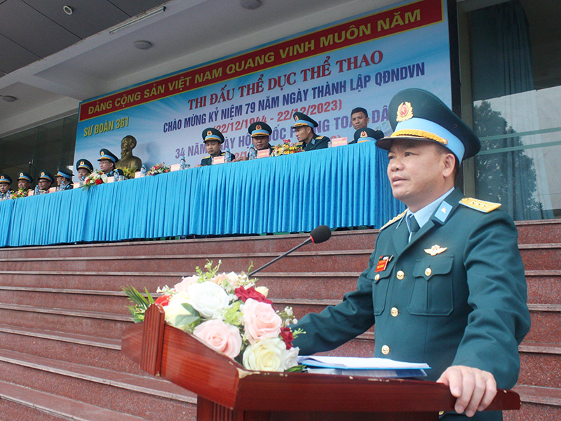 Sư đoàn 361 khai mạc giải thi đấu thể dục thể thao chào mừng kỷ niệm 79 năm Ngày thành lập Quân đội nhân dân Việt Nam