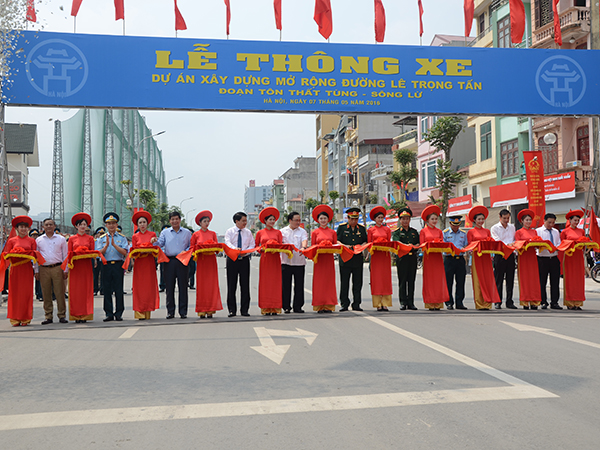 Thông xe Dự án xây dựng mở rộng đường Lê Trọng Tấn, Hà Nội