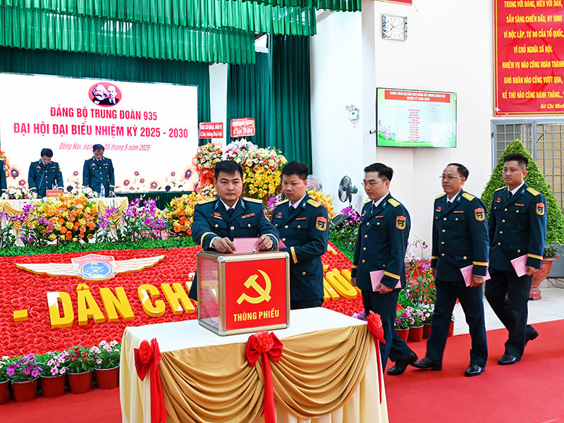 Đảng bộ Trung đoàn 935 tổ chức thành công Đại hội đại biểu nhiệm kỳ 2025-2030