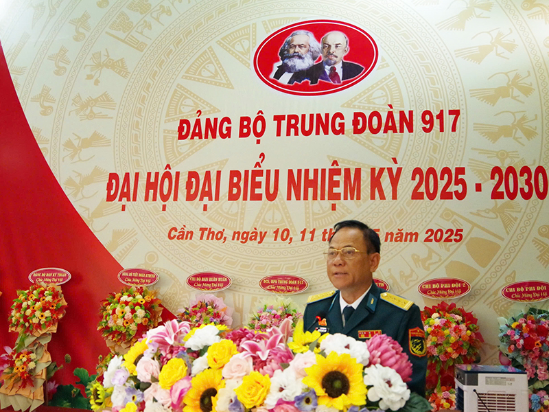 Đảng bộ Trung đoàn 917 tổ chức thành công Đại hội đại biểu nhiệm kỳ 2025-2030