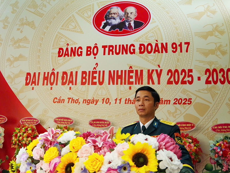 Đảng bộ Trung đoàn 917 tổ chức thành công Đại hội đại biểu nhiệm kỳ 2025-2030