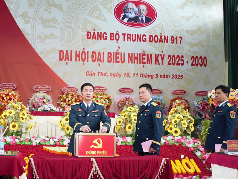 Đảng bộ Trung đoàn 917 tổ chức thành công Đại hội đại biểu nhiệm kỳ 2025-2030
