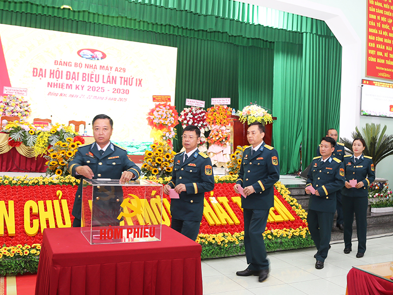 Đảng bộ Nhà máy A29 tổ chức thành công Đại hội đại biểu lần thứ IX, nhiệm kỳ 2025-2030.