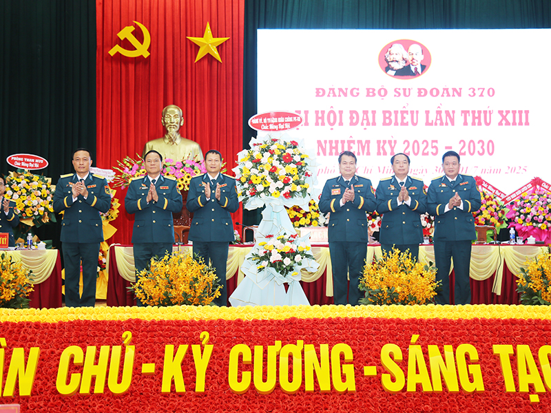 Đảng bộ Sư đoàn 370 tổ chức thành công Đại hội Đại biểu lần thứ XIII, nhiệm kỳ 2025-2030