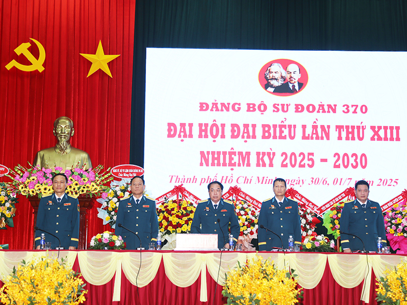Đảng bộ Sư đoàn 370 tổ chức thành công Đại hội Đại biểu lần thứ XIII, nhiệm kỳ 2025-2030