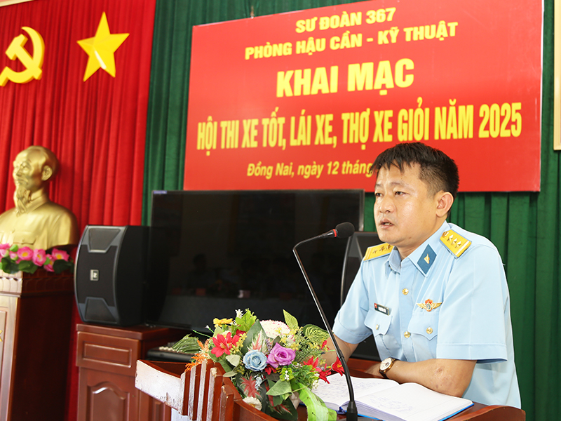 Sư đoàn 367 khai mạc Hội thi Xe tốt, lái xe, thợ xe giỏi năm 2025
