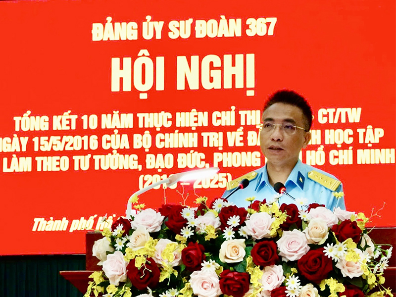 Đảng ủy Sư đoàn 367 tổng kết 10 năm thực hiện Chỉ thị 05 của Bộ Chính trị.