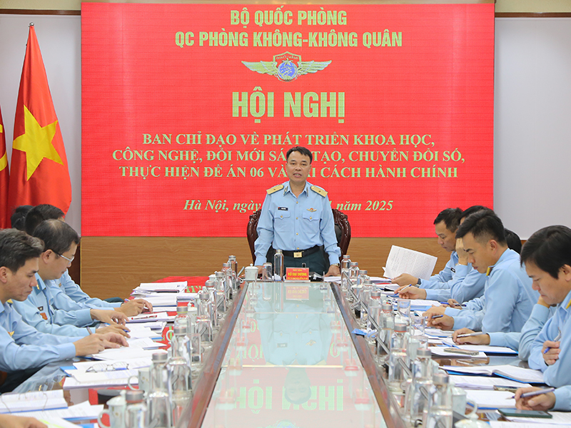 Quân chủng Phòng không - Không quân Họp Ban Chỉ đạo về phát triển khoa học công nghệ, đổi mới sáng tạo, chuyển đổi số, thực hiện Đề án 06 và cải cách hành chính