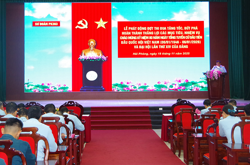 Các đơn vị phát động thi đua chào mừng kỷ niệm 80 năm Ngày Tổng tuyển cử đầu tiên bầu Quốc hội Việt Nam và Đại hội đại biểu toàn quốc lần thứ XIV của Đảng