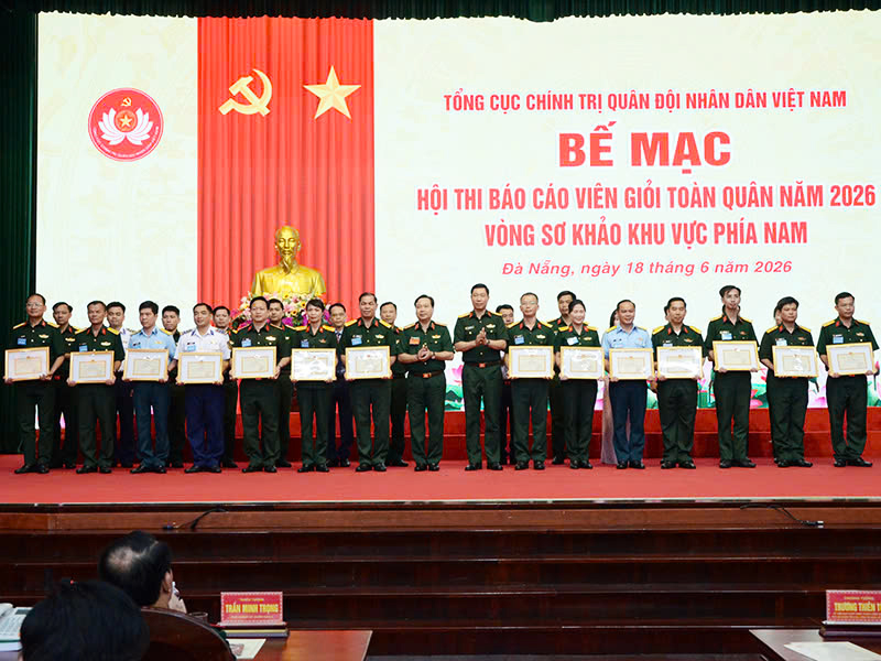Quân chủng Phòng không - Không quân đạt giải cao trong Hội thi báo cáo viên giỏi cấp toàn quân năm 2026, vòng sơ khảo khu vực phía Nam