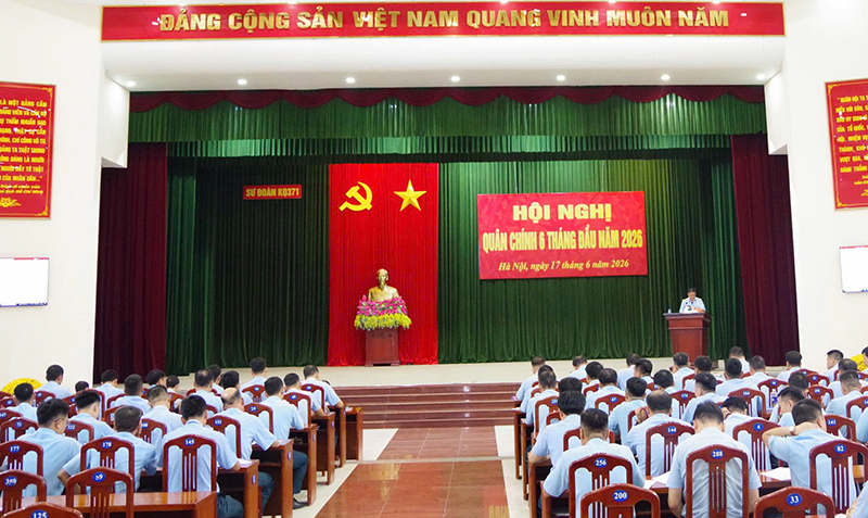Sư đo&agrave;n 371 tổ chức Hội nghị qu&acirc;n ch&iacute;nh 6 th&aacute;ng đầu năm 2026