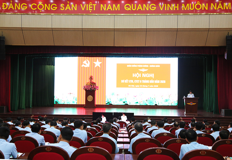Ph&ograve;ng kh&ocirc;ng - Kh&ocirc;ng qu&acirc;n sơ kết c&ocirc;ng t&aacute;c Đảng, c&ocirc;ng t&aacute;c ch&iacute;nh trị 6 th&aacute;ng đầu năm 2026