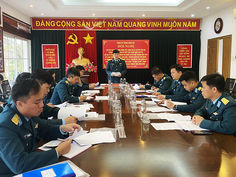 Đảng ủy Trung đoàn 927 sơ kết 3 năm thực hện Kết luận số 01 của Bộ Chính trị khóa XIII