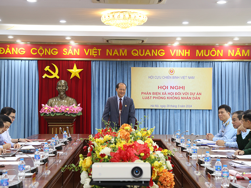 Hội Cựu chiến binh Việt Nam tổ chức Hội nghị phản biện xã hội đối với dự án Luật Phòng không nhân dân