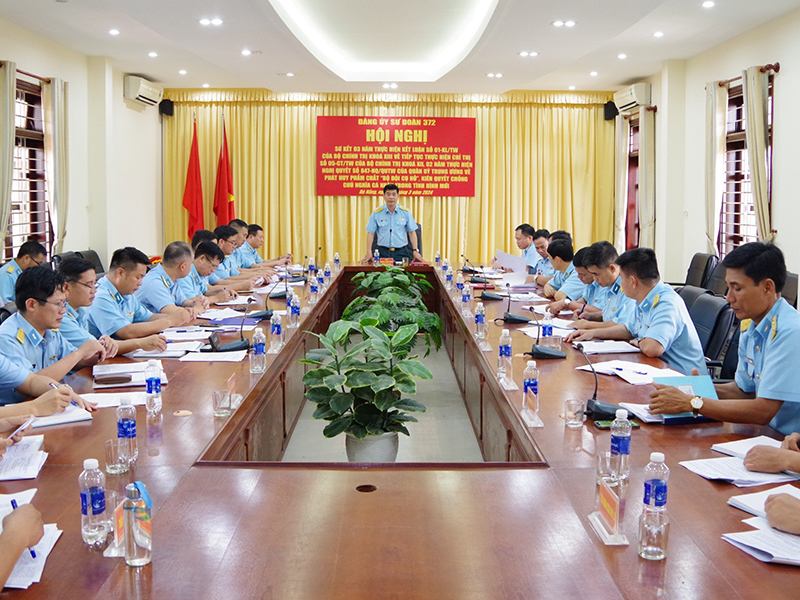 Đảng ủy Sư đoàn 372 sơ kết 3 năm thực hiện Kết luận số 01 của Bộ Chính trị khóa XIII