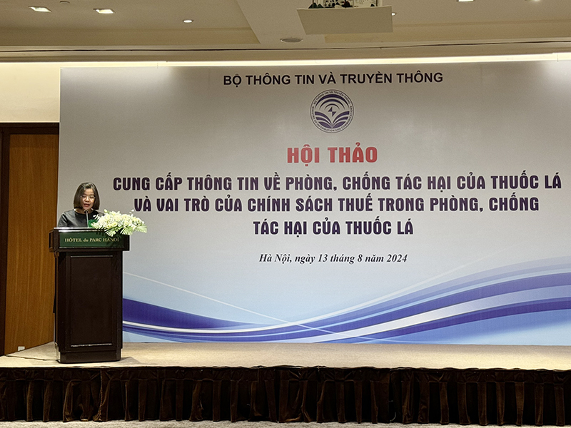 Hội thảo Cung cấp thông tin về tác hại của thuốc lá và vai trò của chính sách thuế trong phòng chống tác hại của thuốc lá