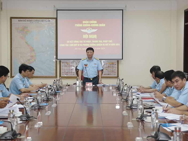 Quân chủng Phòng không - Không quân sơ kết công tác tư pháp, thanh tra, pháp chế và công tác 1389 quý III năm 2024