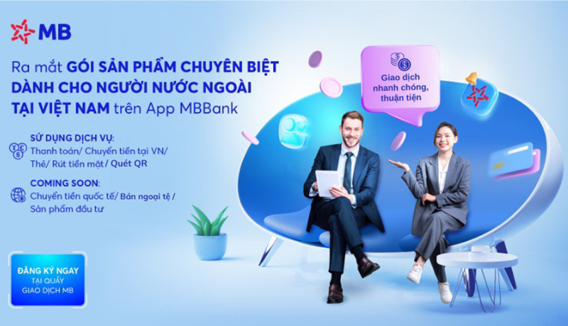 MB ra mắt dịch vụ dành cho người nước ngoài trên App MBBank