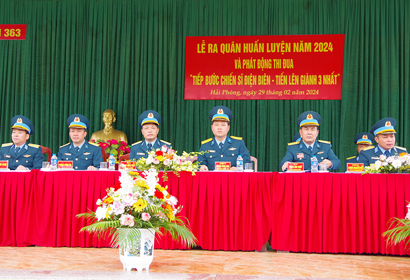 Khối cơ quan các Sư đoàn trong Quân chủng PK-KQ tổ chức Lễ ra quân huấn luyện năm 2024