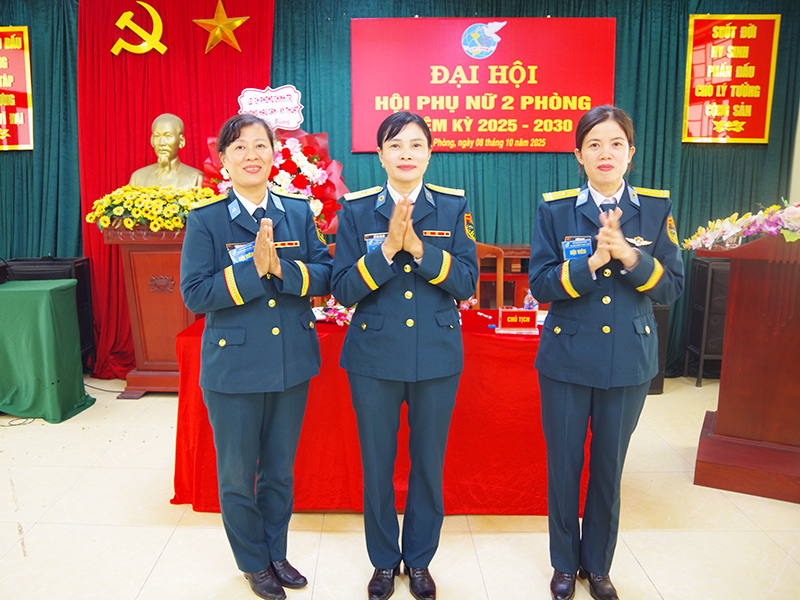 Hội Phụ nữ cơ sở 2 Phòng (Chính trị và Hậu cần - Kỹ thuật), Sư đoàn 363 tổ chức Đại hội nhiệm kỳ 2025 - 2030