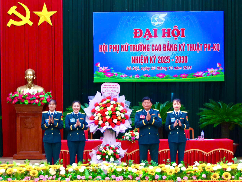 Hội Phụ nữ Trường Cao đẳng Kỹ thuật Phòng không - Không quân tổ chức Đại hội nhiệm kỳ 2025 - 2030