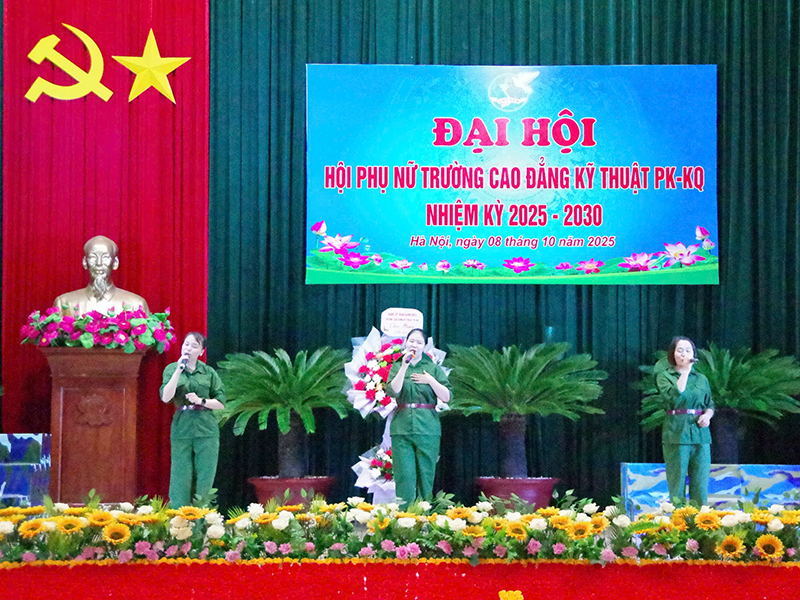 Hội Phụ nữ Trường Cao đẳng Kỹ thuật Phòng không - Không quân tổ chức Đại hội nhiệm kỳ 2025 - 2030