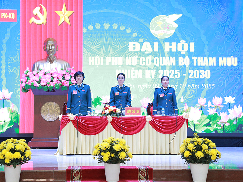 Hội Phụ nữ cơ quan Bộ Tham mưu Quân chủng Phòng không - Không quân tổ chức Đại hội nhiệm kỳ 2025 - 2030