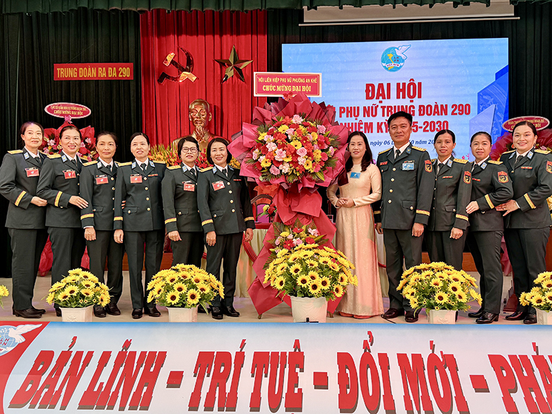 Đại hội Hội Phụ nữ Trung đoàn 290 nhiệm kỳ 2025 - 2030