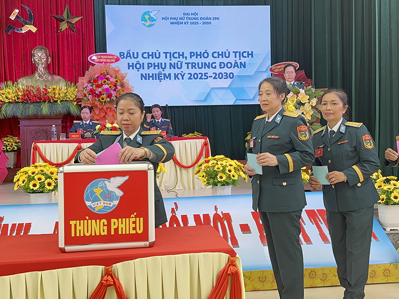 Đại hội Hội Phụ nữ Trung đoàn 290 nhiệm kỳ 2025 - 2030