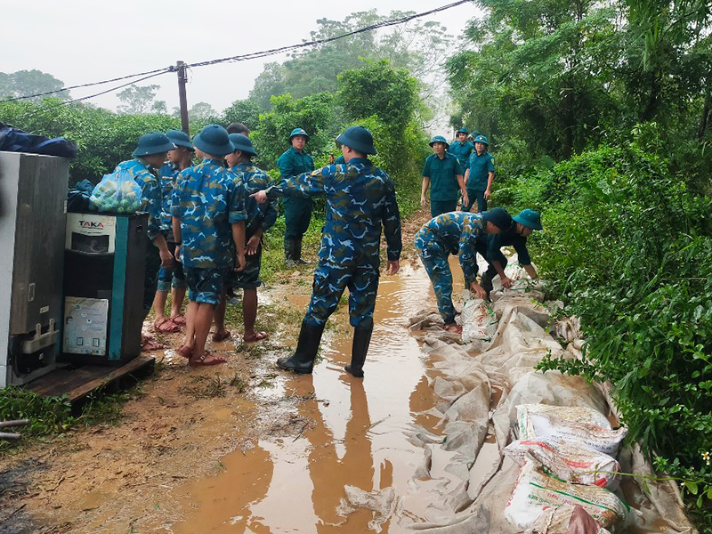 Trung đoàn 236 giúp nhân dân khắc phục hậu quả bão số 11 (Matmo)