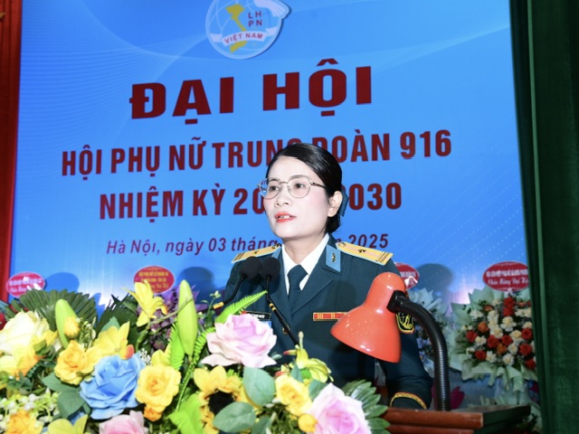 Hội phụ nữ Trung đoàn 916 tổ chức Đại hội nhiệm kỳ 2025-2030