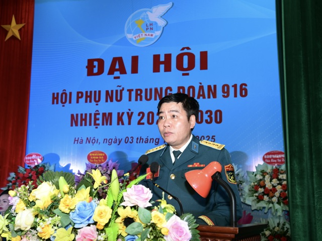 Hội phụ nữ Trung đoàn 916 tổ chức Đại hội nhiệm kỳ 2025-2030