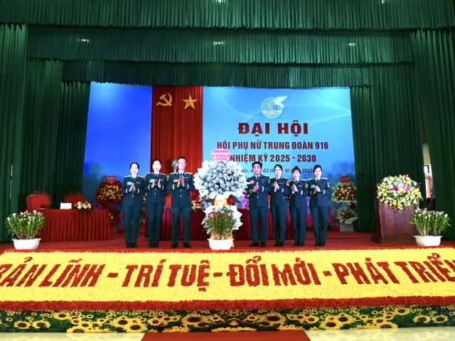 Hội phụ nữ Trung đoàn 916 tổ chức Đại hội nhiệm kỳ 2025-2030
