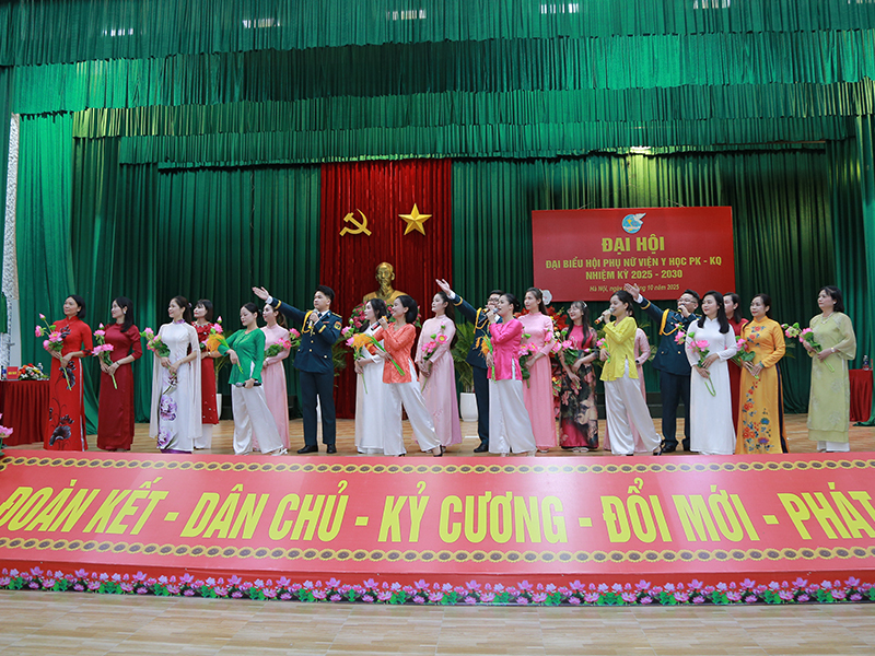 Đại hội đại biểu Hội Phụ nữ cơ sở Viện Y học Phòng không - Không quân nhiệm kỳ 2025-2030 thành công tốt đẹp