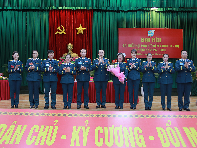 Đại hội đại biểu Hội Phụ nữ cơ sở Viện Y học Phòng không - Không quân nhiệm kỳ 2025-2030 thành công tốt đẹp