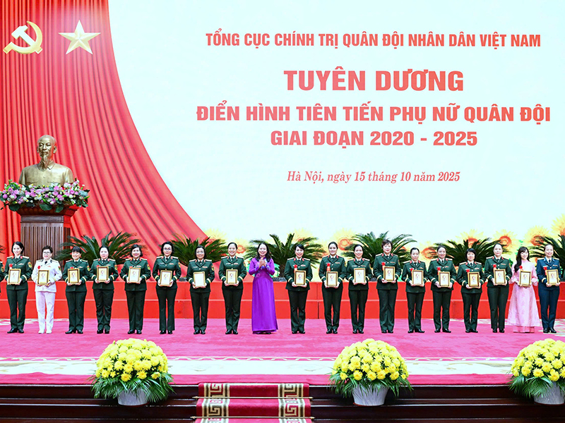 Tổng cục Chính trị Tuyên dương điển hình tiên tiến Phụ nữ Quân đội giai đoạn 2020-2025
