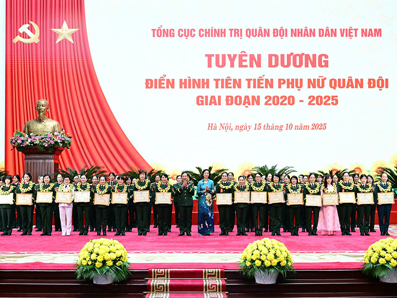 Tổng cục Chính trị Tuyên dương điển hình tiên tiến Phụ nữ Quân đội giai đoạn 2020-2025