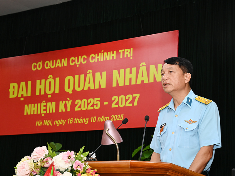 Đại hội quân nhân cơ quan Cục Chính trị Quân chủng PK-KQ nhiệm kỳ 2025 - 2027
