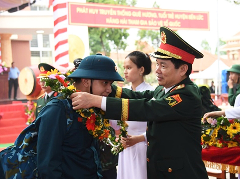 Các đơn vị trong Quân chủng Phòng không-Không quân tổ chức tiếp nhận chiến sĩ mới năm 2025.