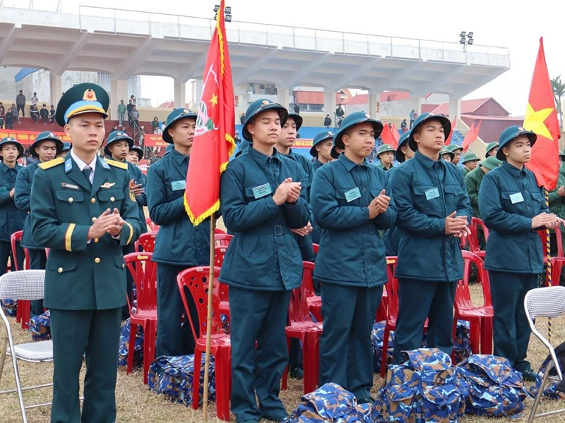 Các đơn vị trong Quân chủng Phòng không-Không quân tổ chức tiếp nhận chiến sĩ mới năm 2025.