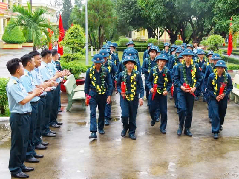 Các đơn vị trong Quân chủng Phòng không-Không quân tổ chức tiếp nhận chiến sĩ mới năm 2025.