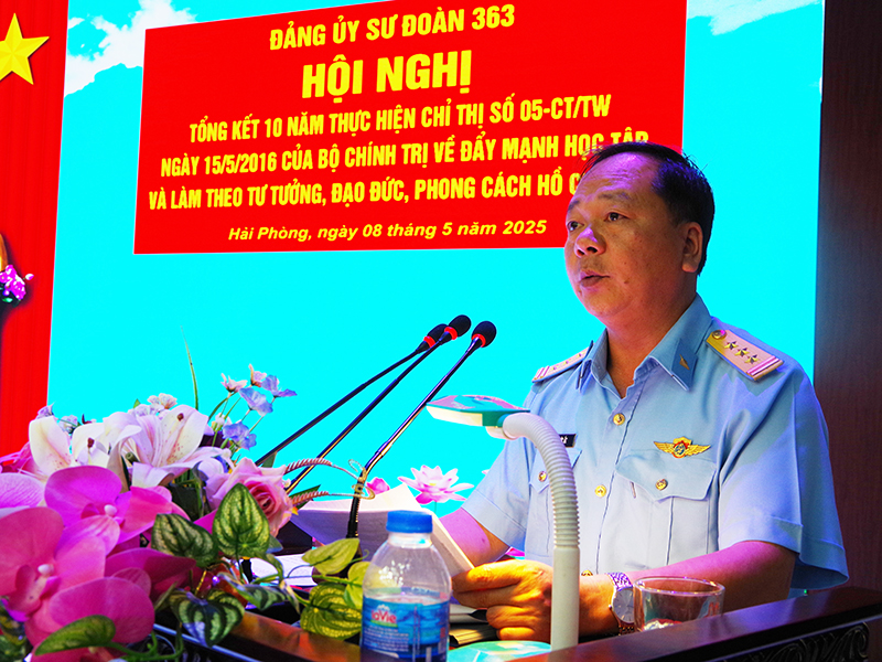 Các đơn vị trong Quân chủng Phòng không - Không quân tổng kết 10 năm thực hiện Chỉ thị 05 của Bộ Chính trị