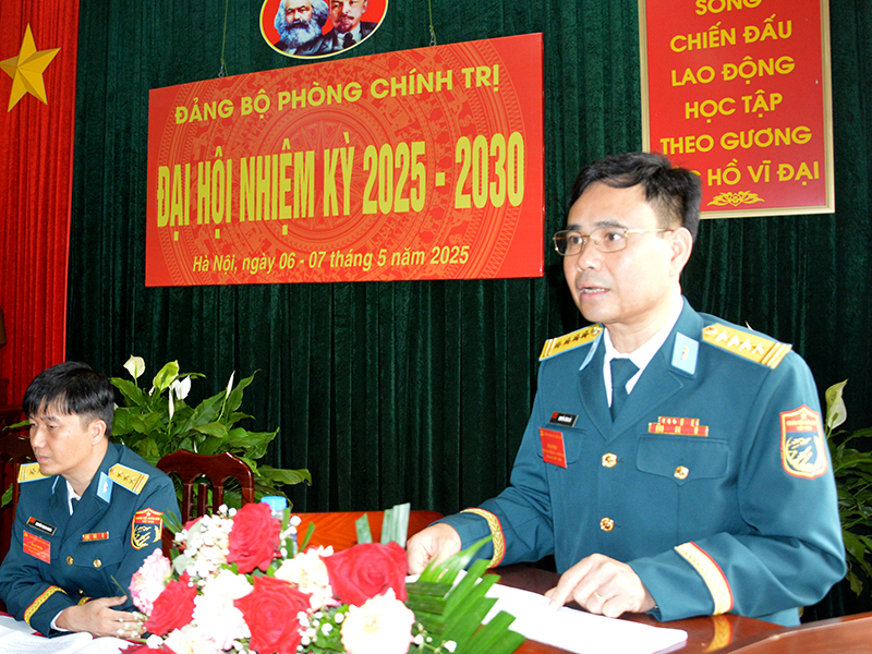 Đảng bộ Phòng Chính trị, Học viện PK-KQ tổ chức Đại hội nhiệm kỳ 2025-2030