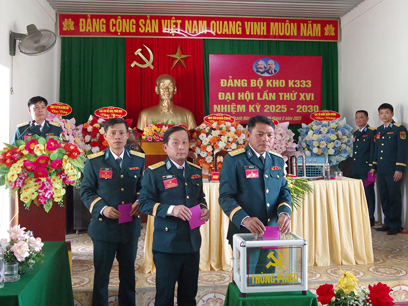 Đảng bộ Kho K333 tổ chức thành công Đại hội lần thứ XVI, nhiệm kỳ 2025 - 2030
