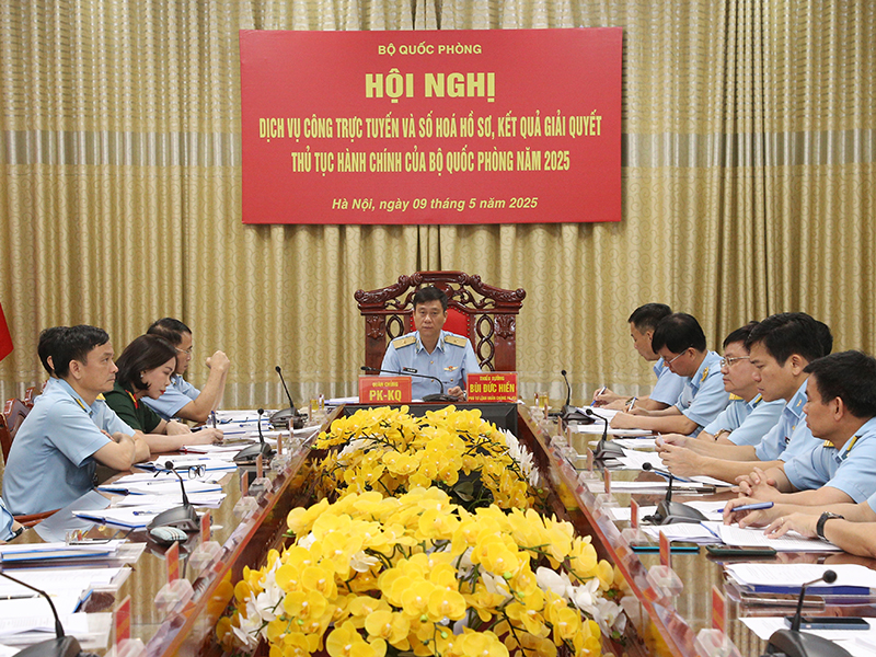 Bộ Quốc phòng tổ chức Hội nghị dịch vụ công trực tuyến và số hóa hồ sơ, kết quả giải quyết thủ tục hành chính năm 2025