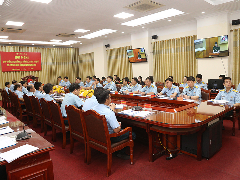 Bộ Quốc phòng tổ chức Hội nghị dịch vụ công trực tuyến và số hóa hồ sơ, kết quả giải quyết thủ tục hành chính năm 2025