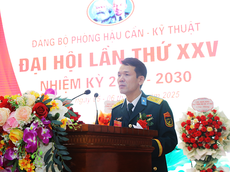 Đảng bộ Phòng Hậu cần - Kỹ thuật, Sư đoàn 361 tổ chức Đại hội nhiệm kỳ 2025-2030