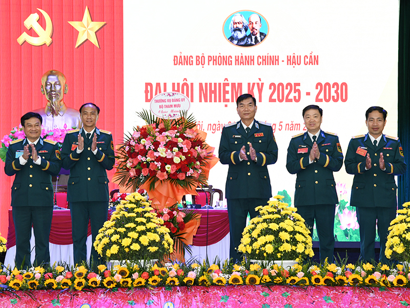 Đảng bộ Phòng Hành chính - Hậu cần, Bộ Tham mưu tổ chức Đại hội nhiệm kỳ 2025 - 2030