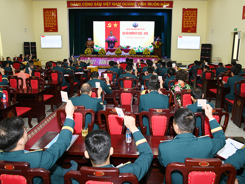 Đảng bộ Phòng Hành chính - Hậu cần, Bộ Tham mưu tổ chức Đại hội nhiệm kỳ 2025 - 2030